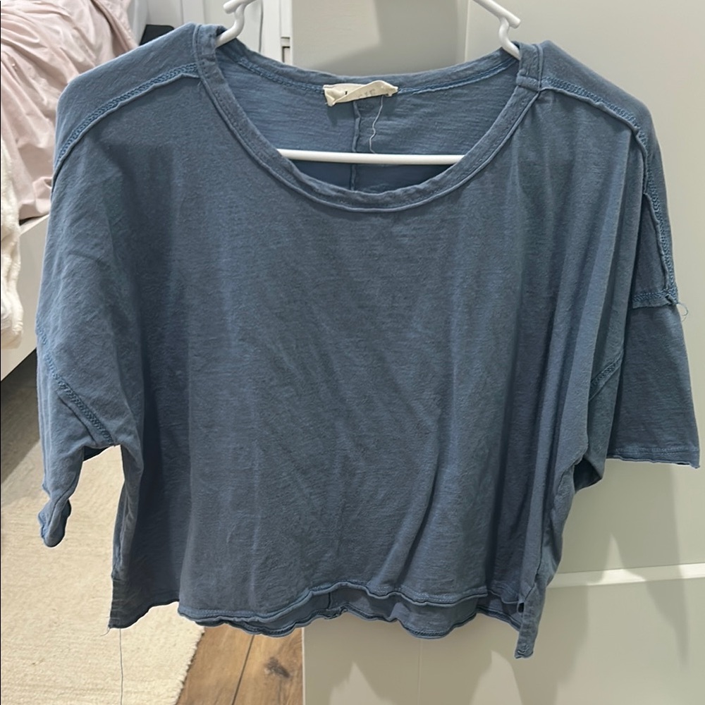 Jolie Blue Boxy Crop Short Sleeve Tee